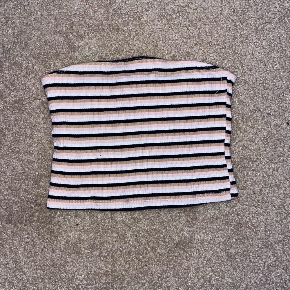 striped tube top
